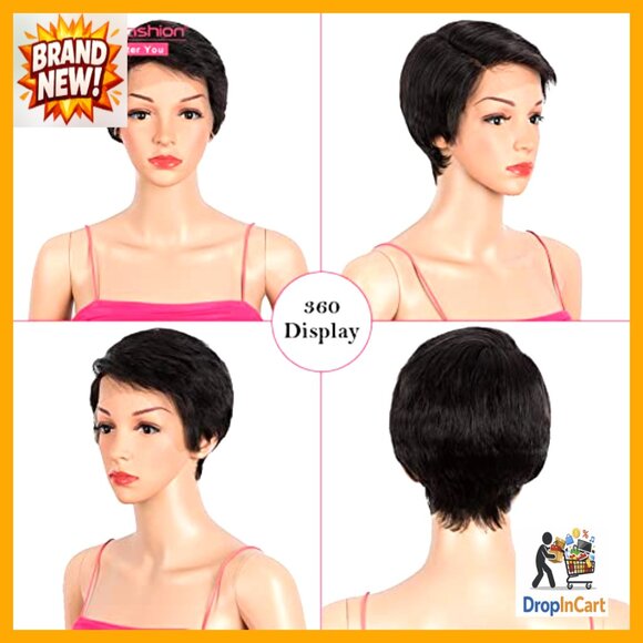 Human Hair Lace Front Wig Short Pixie Cut Glueless HD Natural Pre Plucked main image 4